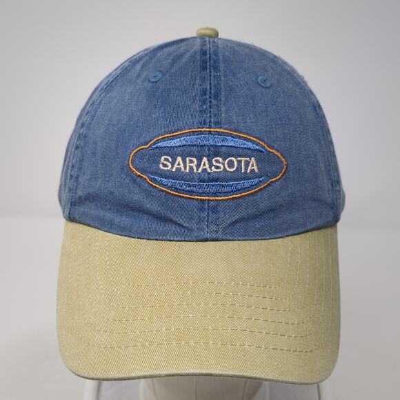 Sarasota Slideback Baseball Cap Multicolor One Size Adjustable Embroidered Denim - Picture 2 of 10